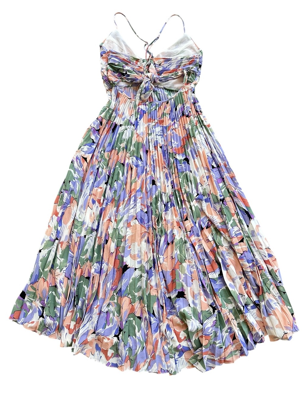 ASTR The Label Blyth Purple Coral Floral Pleated Dress – Size M - Picture 13 of 16